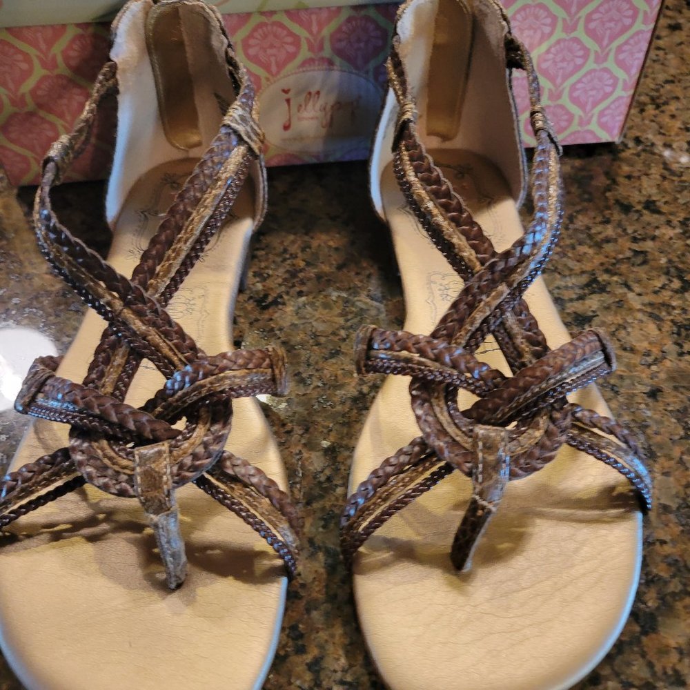 Jellypop Bronze Bouffant Sandals